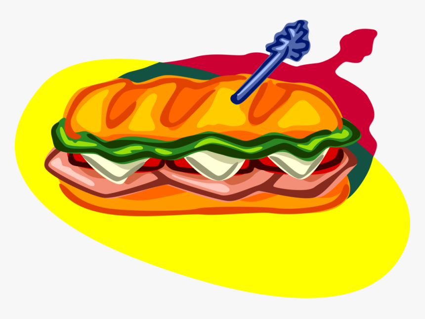 Vector Illustration Of Sea Submarine Or Hoagie Hero - Reading Comprehension On Making Sandwich, HD Png Download, Free Download