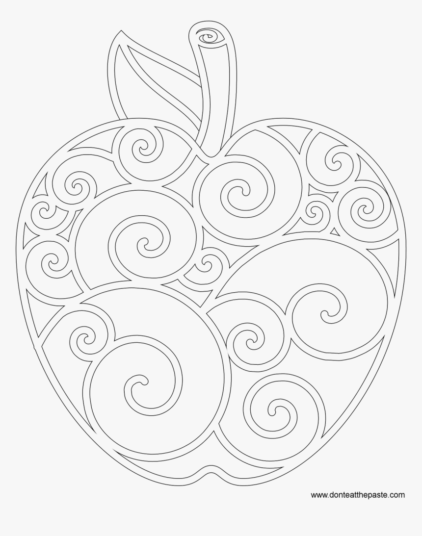 Drawing Apple Abstract - Line Art, HD Png Download, Free Download