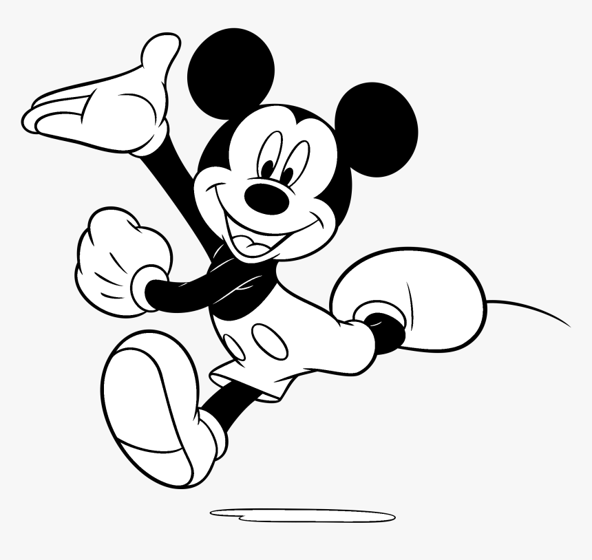 Mickey Mouse Black And White - Transparent Background Mickey Mouse Png, Png Download, Free Download