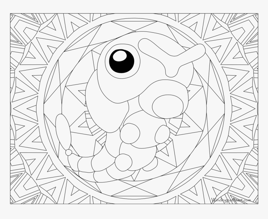 Adult Pokemon Coloring Page Caterpie - Articuno Pokemon Coloring Page, HD Png Download, Free Download