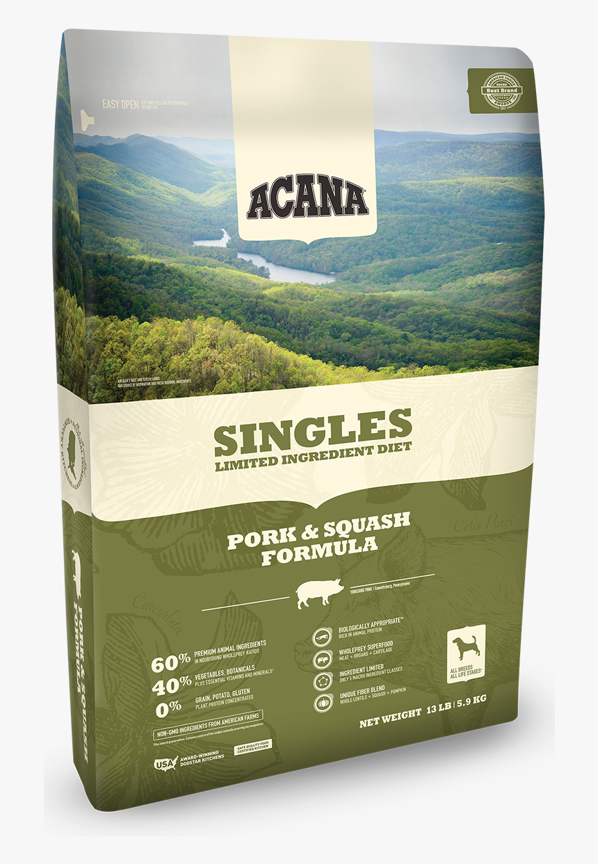 Acana Singles Pork And Squash, HD Png Download, Free Download