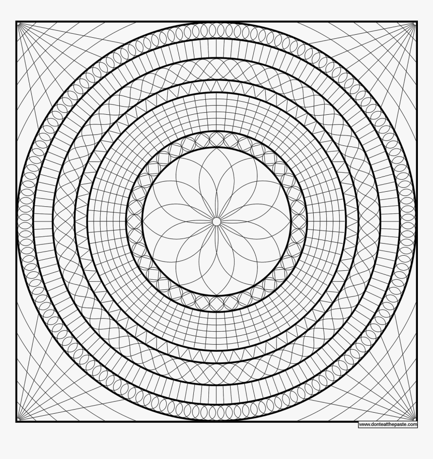 Geometric Coloring Pages, Mandala Coloring Pages, Doodle - London Ferris Wheel Drawing, HD Png Download, Free Download