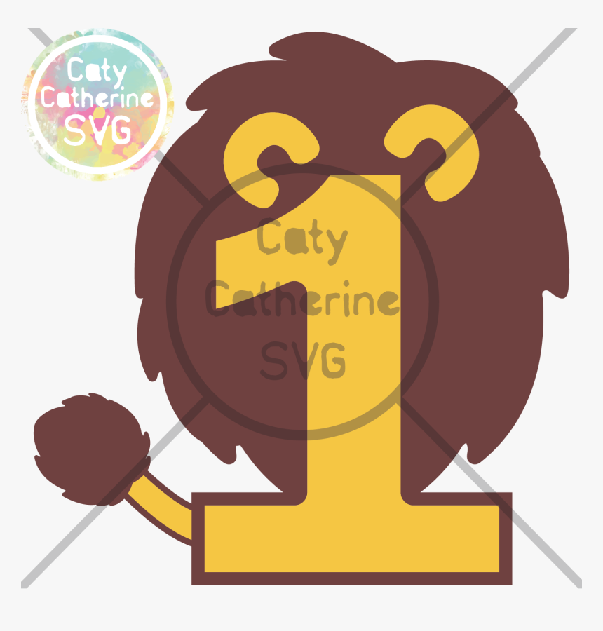 1 One Years Old Birthday Lion Jungle Theme Svg Cut - Number 1 Jungle Theme, HD Png Download, Free Download