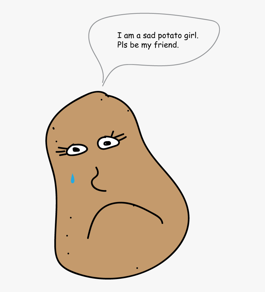 Drawn Potato Sad - Loser Potato, HD Png Download, Free Download