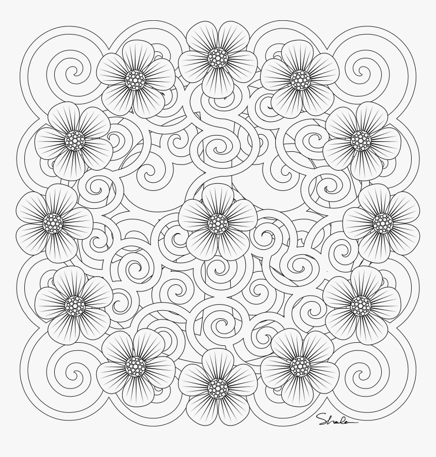 Coloring Page Of Baby Lace Design, HD Png Download, Free Download