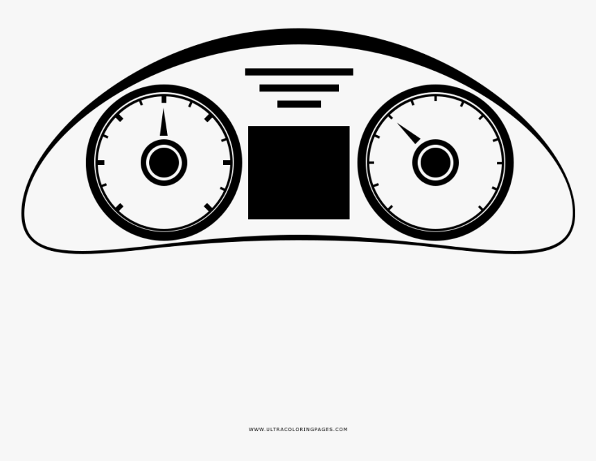 Dashboard Drawing Car, HD Png Download, Free Download