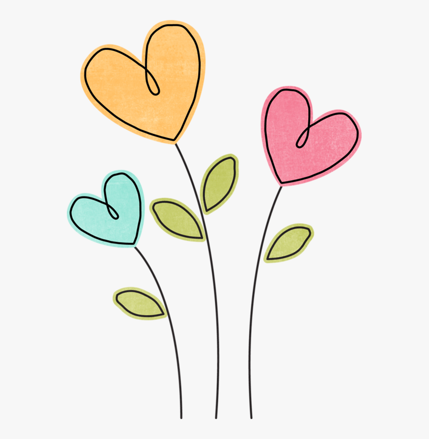 Cake Clipart, Heart Clip Art, Flower Clipart, Easy - Flower Heart Clip Art, HD Png Download, Free Download