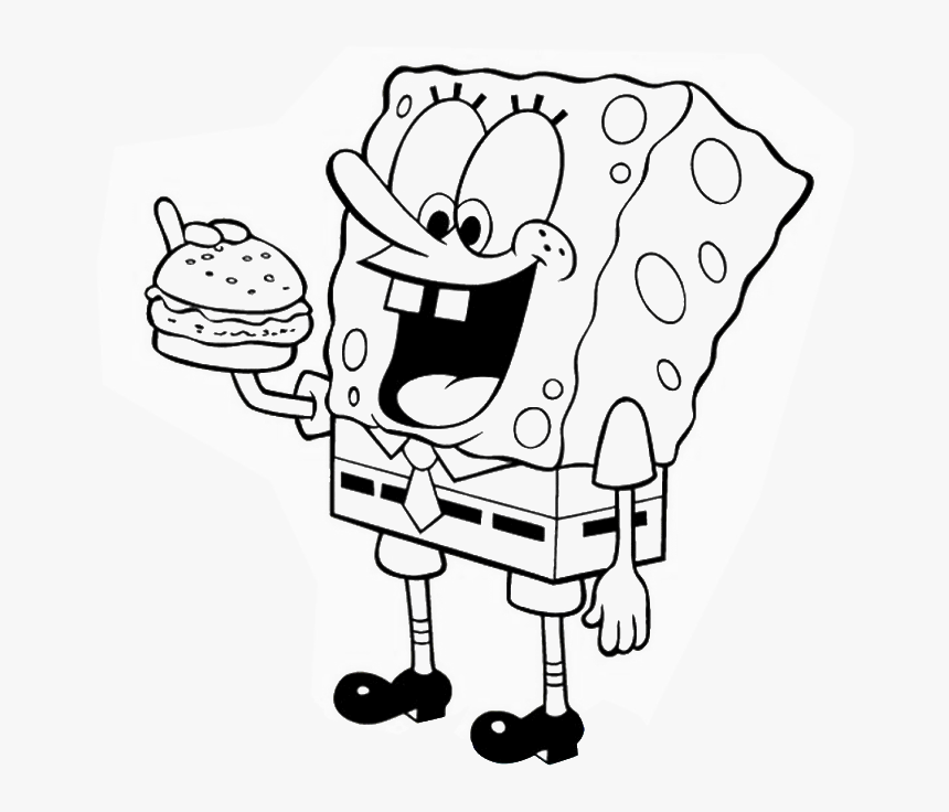 Monster Draculaura And Cake Coloring - Spongebob Coloring Pages, HD Png Download, Free Download