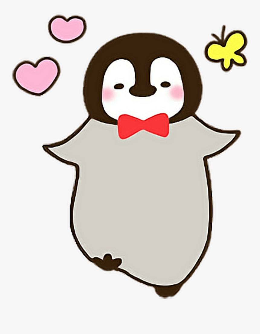 Sticker Cute Penguin Cutesticker Lovely Love Hearts Penguin Line