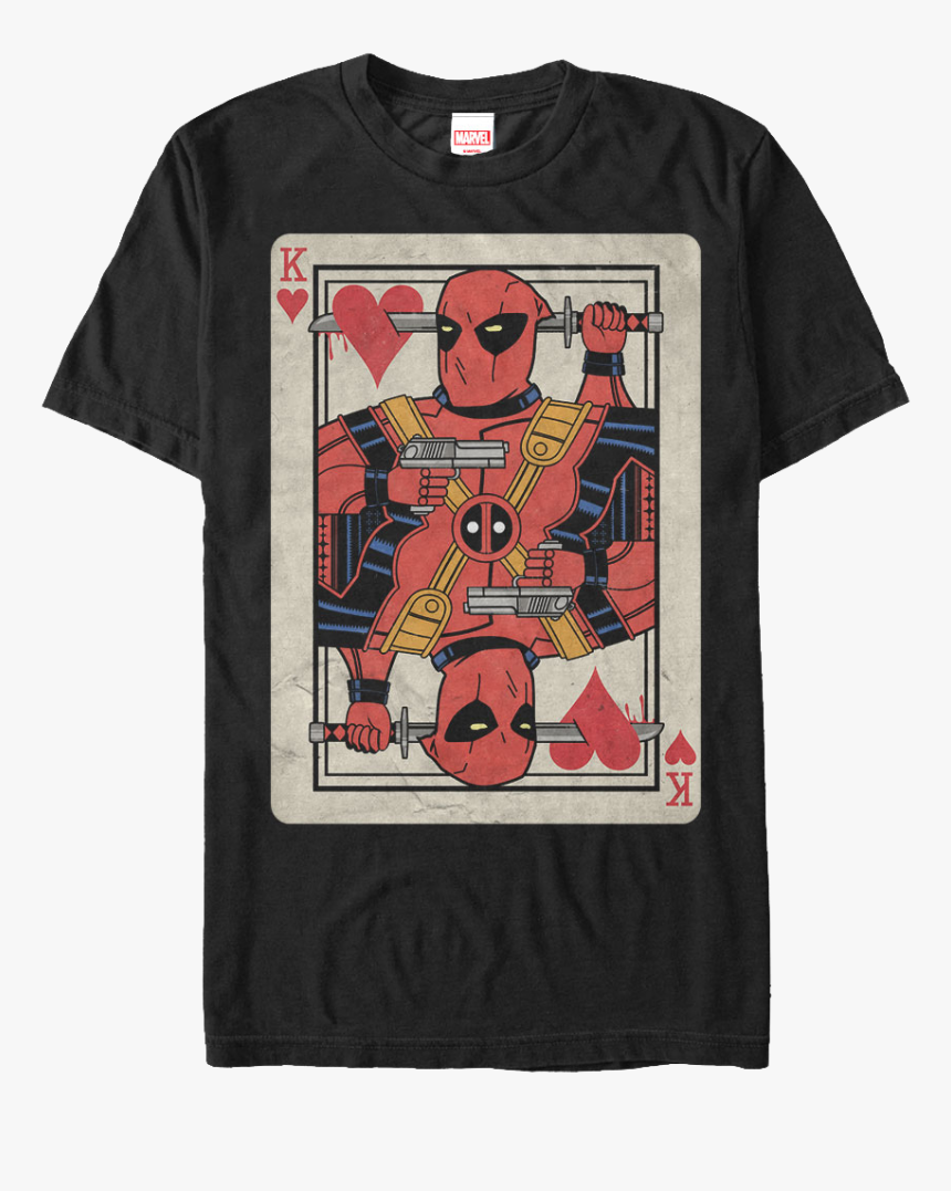 King Of Hearts Deadpool T-shirt - Deadpool King Of Hearts, HD Png Download, Free Download