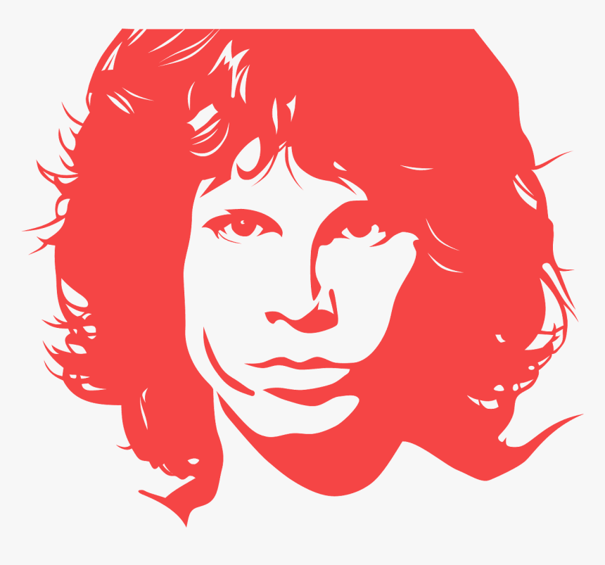 Silhouette Jim Morrison Stencil, HD Png Download, Free Download