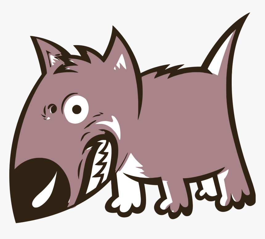 Clip Art Growling Cartoon Icons Free - Angry Dog Clip Art, HD Png Download, Free Download