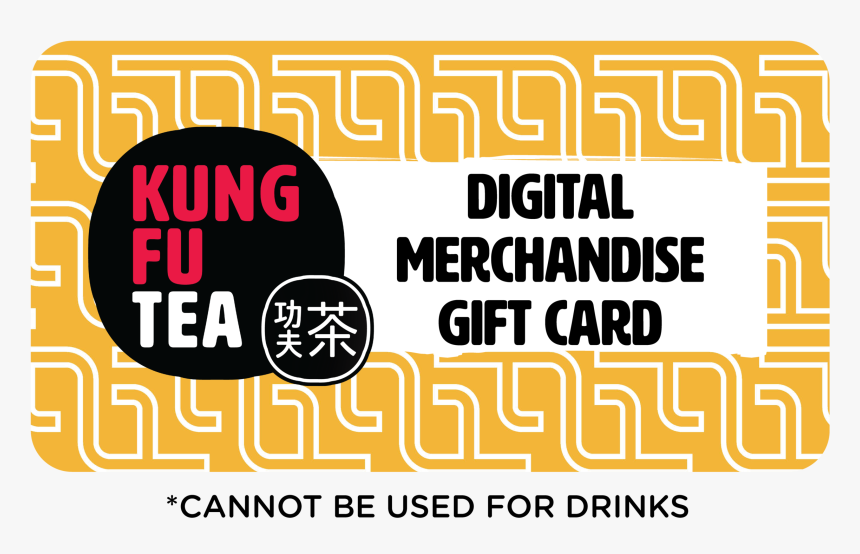 Kung Fu Tea Online Merchandise Gift Card, HD Png Download, Free Download