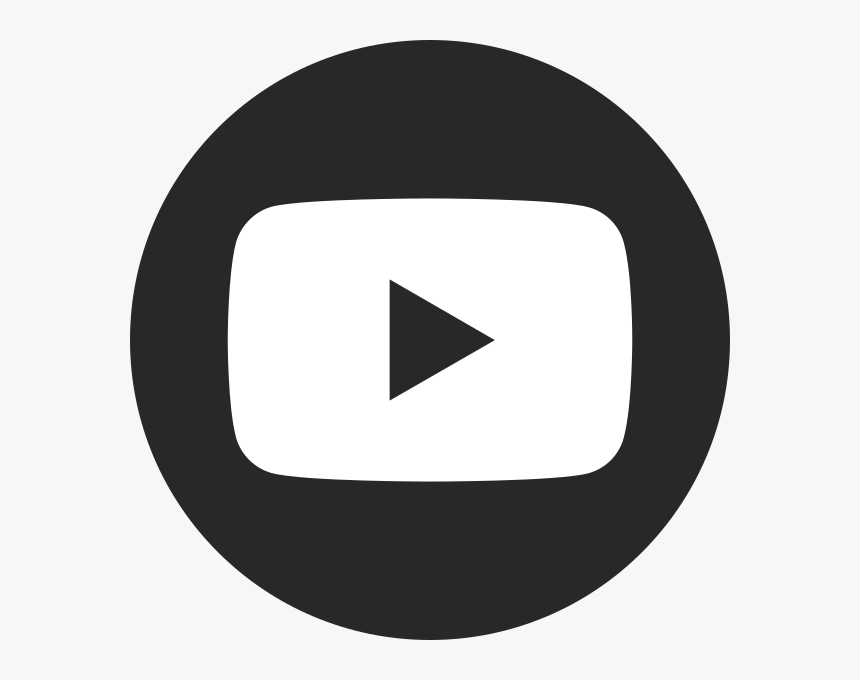 Youtube Social Dark Circle Youtube Logo Vector White Hd Png