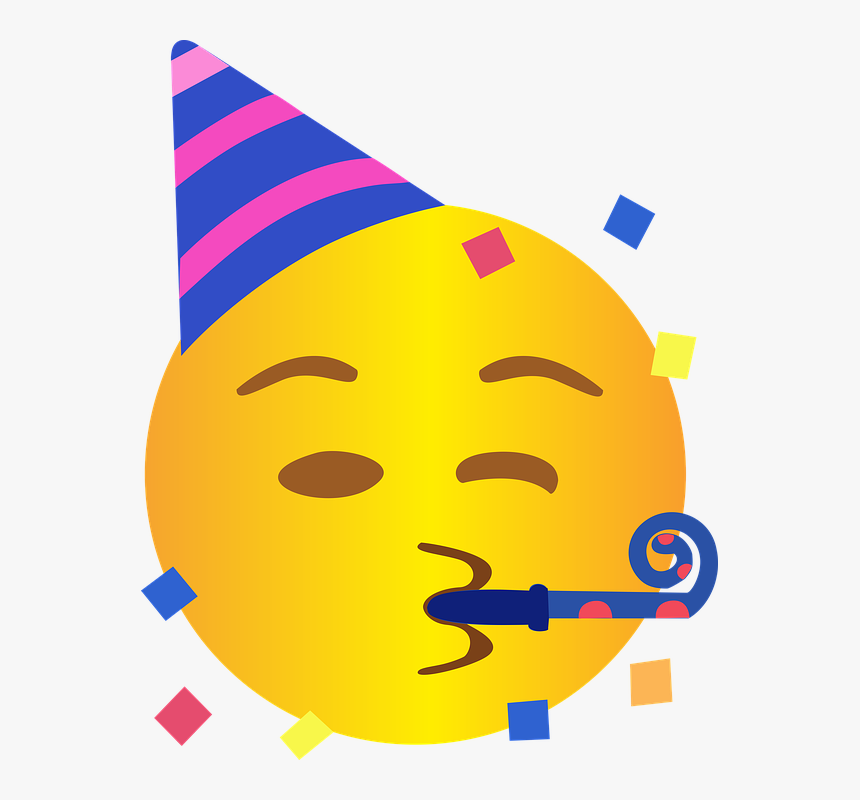 Emoji, Emotion, Happiness, Celebration, Ashish - Party Hat Emoji Face, HD Png Download, Free Download