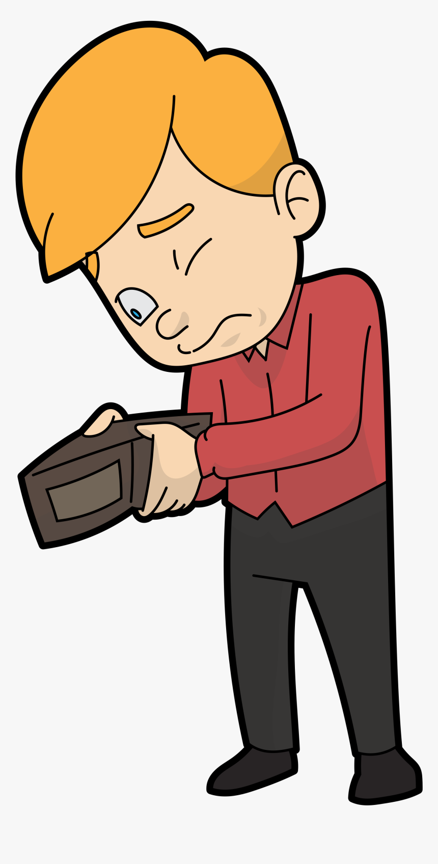 Empty Wallet Cartoon Png - No Money In Wallet Cartoon, Transparent Png, Free Download