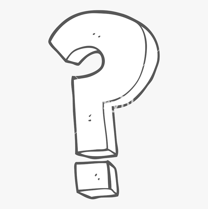 Question Mark Clipart Black And White Freehand Drawn - Speech Bubble Question Mark, HD Png Download, Free Download