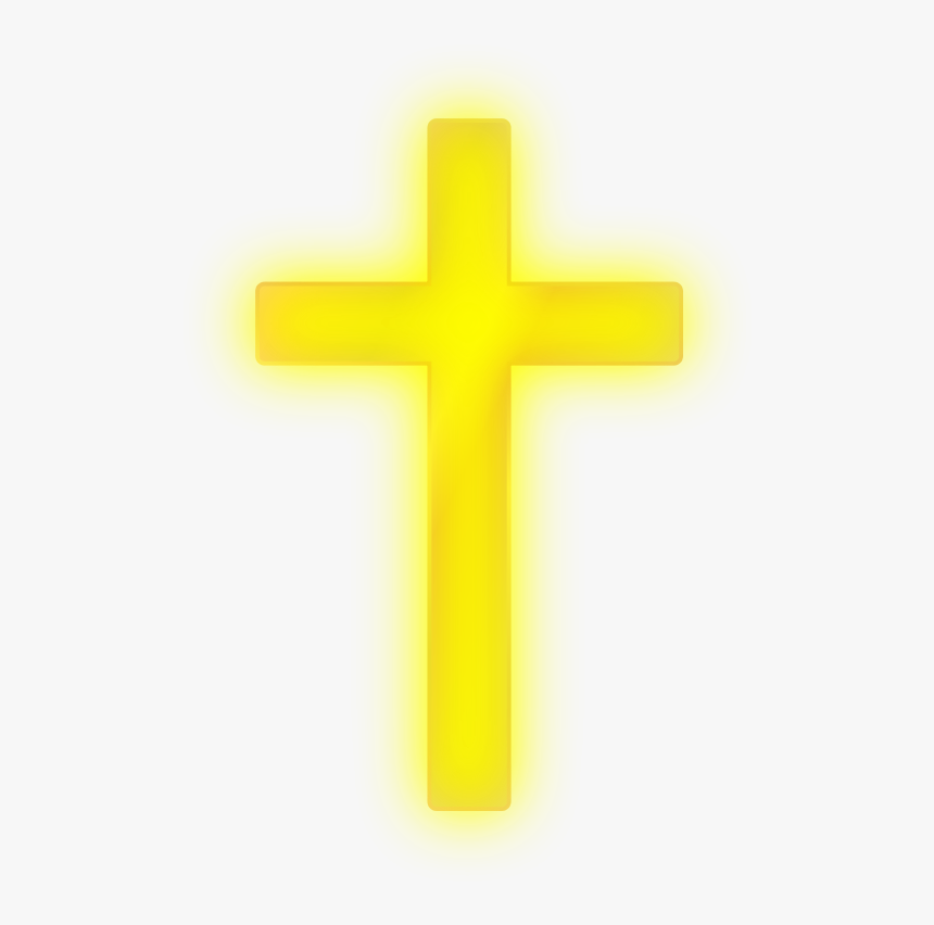 Cross Png Glowing - Yellow Cross Transparent Background, Png Download, Free Download