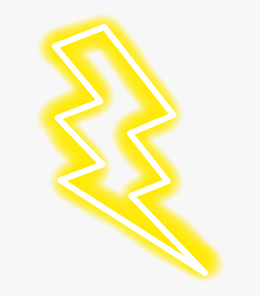 Neon Yellow White Lightning - Neon Lightning Png, Transparent Png, Free Download