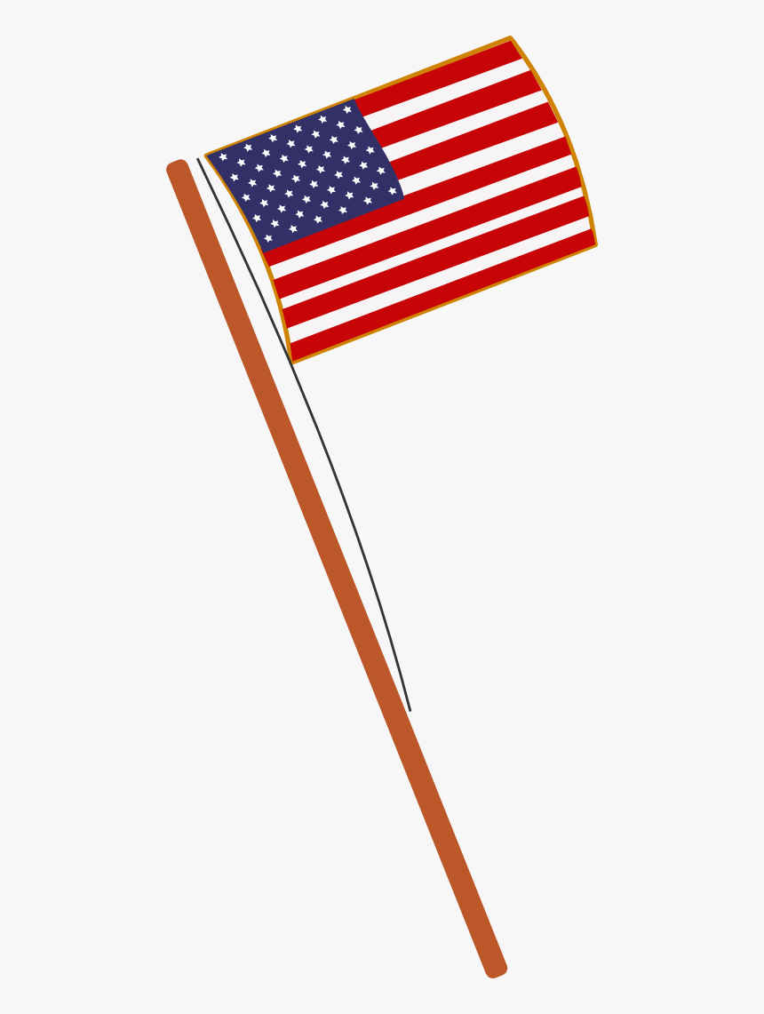 Illustration Of American Flag - American Flag Drawing Small, HD Png Download, Free Download