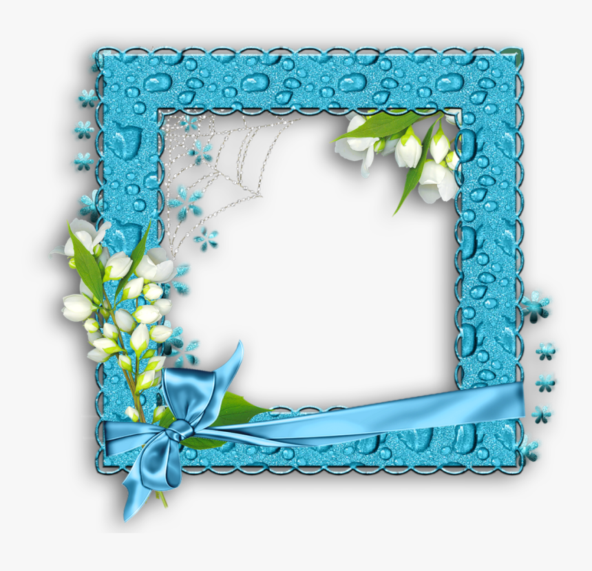 Blue Water Png Photo Frame - กรอบ รูป สี ฟ้า สวย ๆ, Transparent Png, Free Download