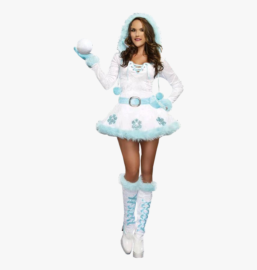 Snow Girl Transparent Background Christmas Png Image - Winter Wonderland Theme Outfit, Png Download, Free Download