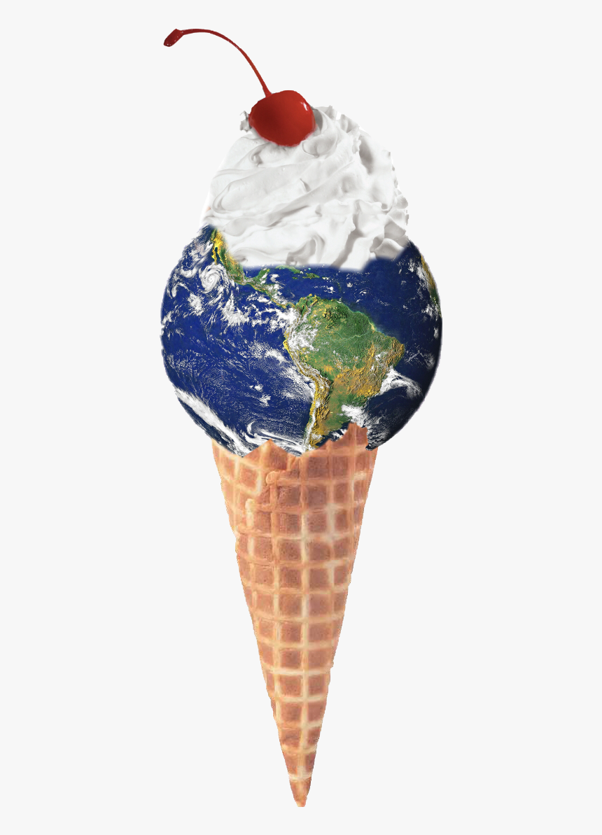#earth #png #icecream #whippedcream #cherry #waffle - Planet Earth Transparent Background, Png Download, Free Download