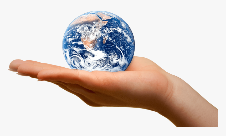 Earth In Hand Png Image - Hand Holding Globe Png, Transparent Png, Free Download