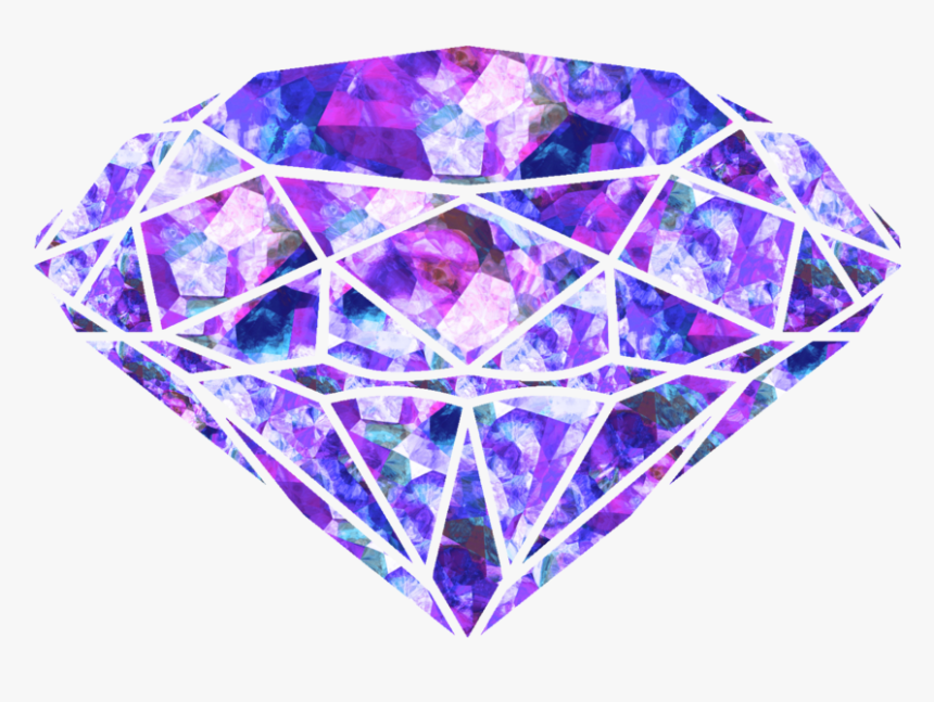 Purple Diamond Png - Purple And Blue Diamond Clipart, Transparent Png, Free Download