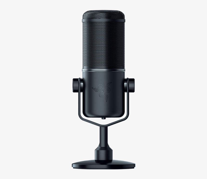 Recording Microphone With Stand Png - Razer Seiren Elite Rear, Transparent Png, Free Download