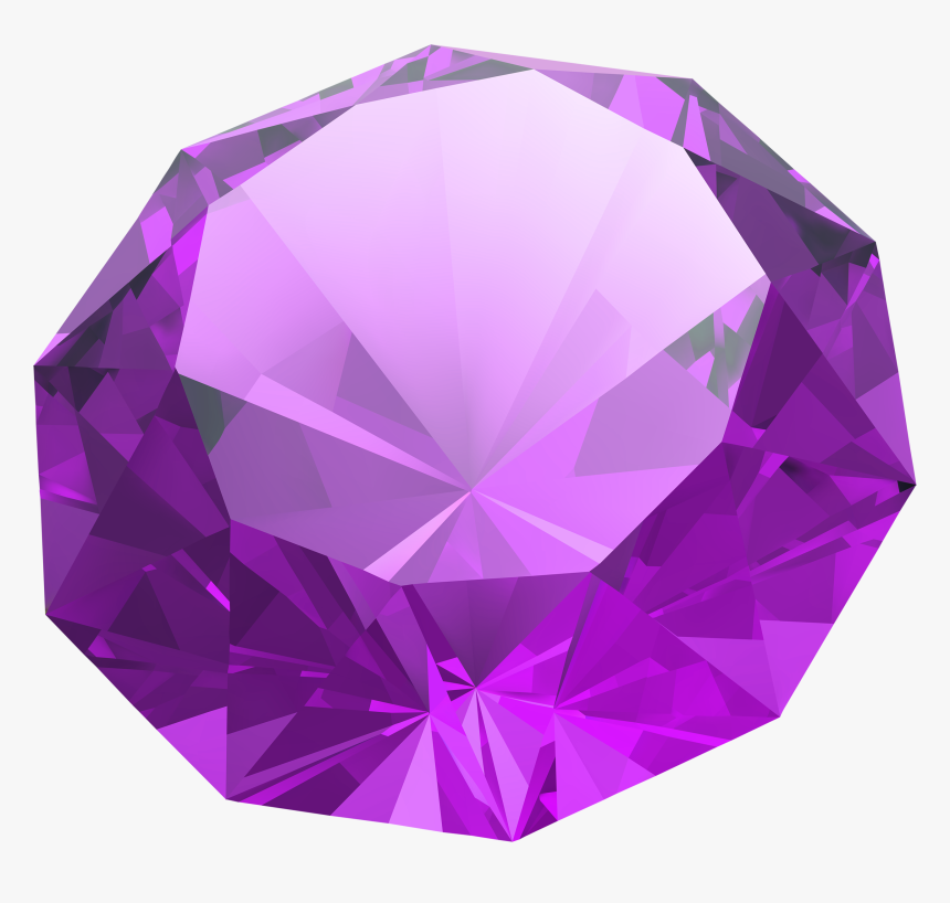 Purple Diamond Png - Purple Diamond Drawing, Transparent Png, Free Download