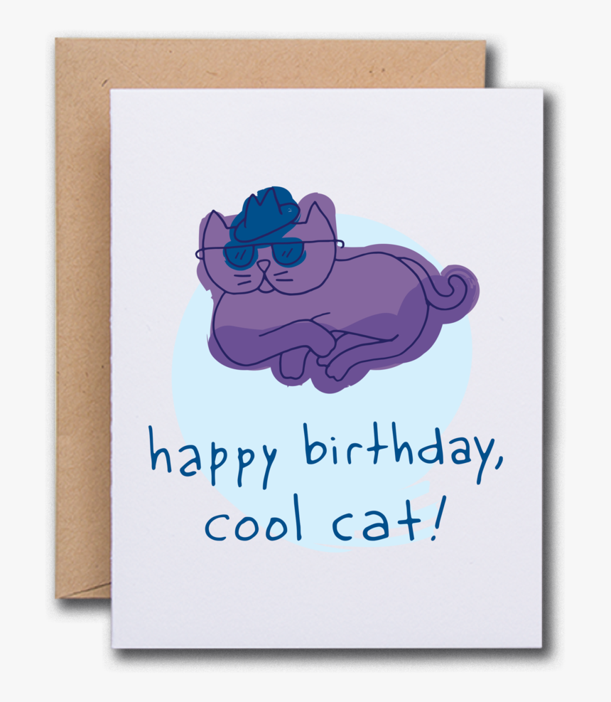 Cool-cat - Greeting Card, HD Png Download, Free Download
