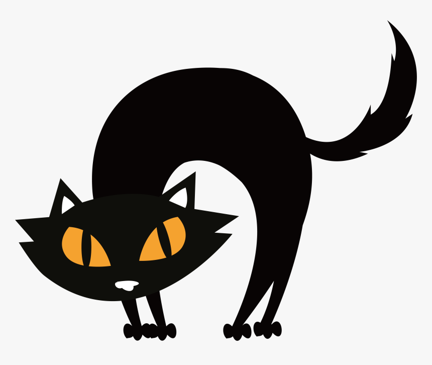 Black Cat Halloween Scalable Vector Graphics - Vector Png Halloween Png, Transparent Png, Free Download