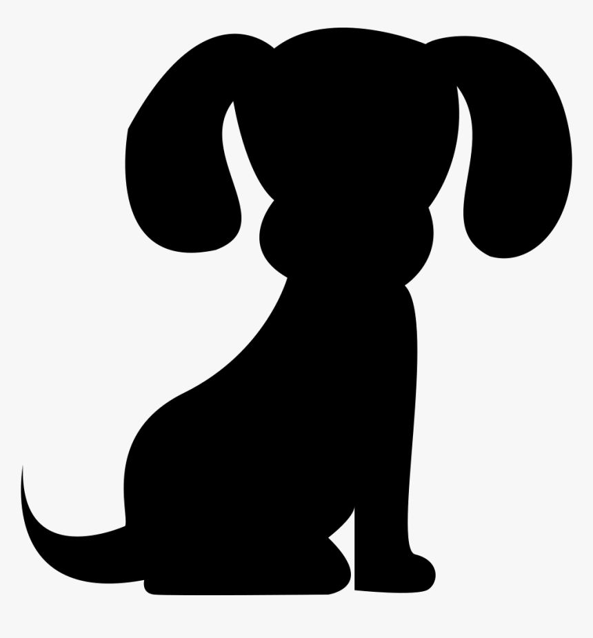 Dog - Cartoon Dog Silhouette Clip Art, HD Png Download - kindpng