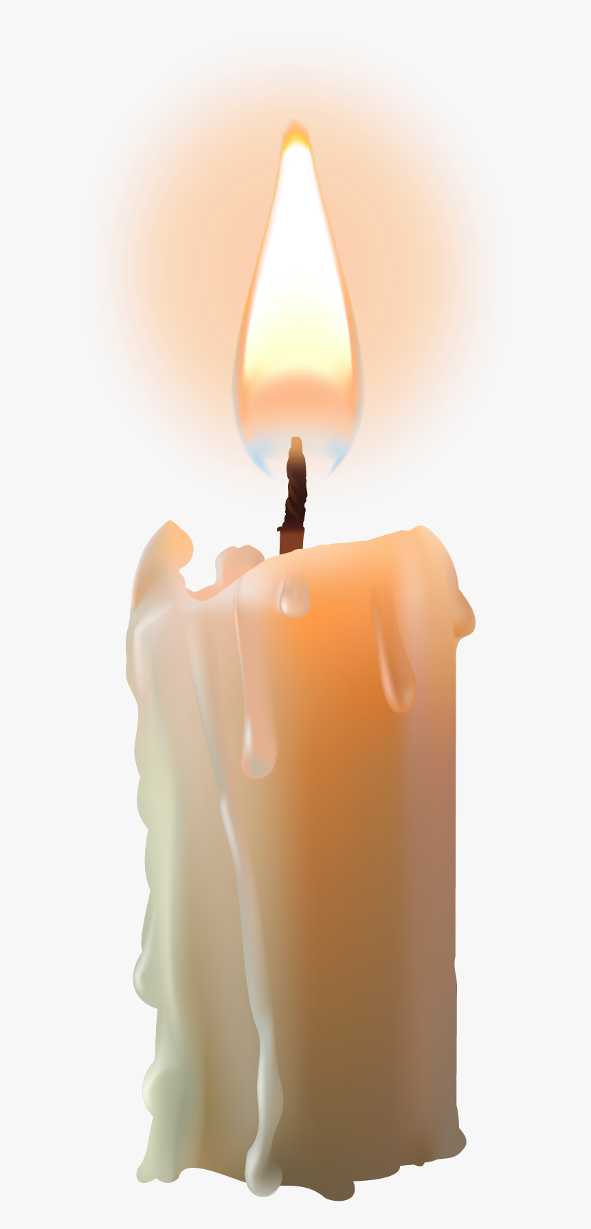 Bright Candle With Flame Png Image - Candle & Flame Png, Transparent Png, Free Download