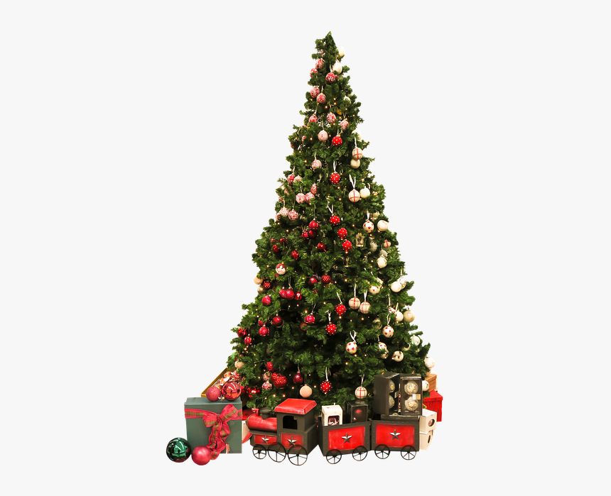 38609 - Christmas Tree With Gifts Png, Transparent Png, Free Download