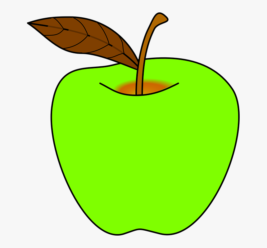 Green Apple Svg Clip Arts - Starts With Letter A Apple, HD Png Download, Free Download