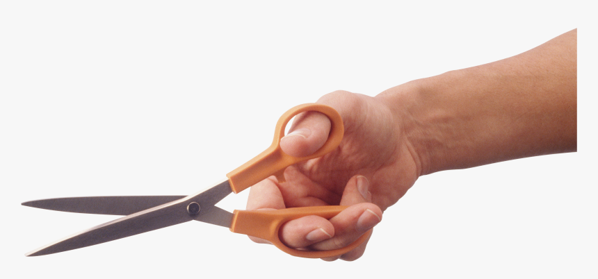 Saw Transparent Hand Holding - Hand Scissors Png, Png Download, Free Download