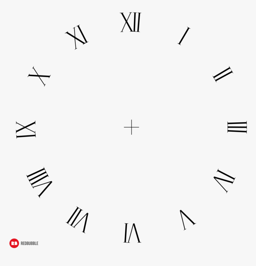 Roman Numerals Clock Png - Roman Numerals Transparent Background, Png Download, Free Download