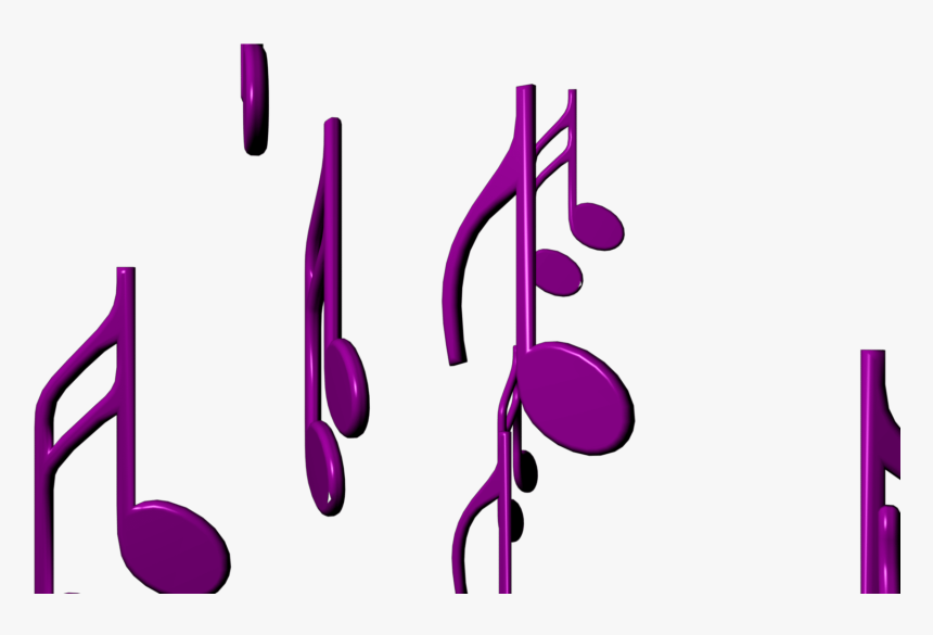 Music Themed Video Clipart With Purple Musical Notes - Purple Music Notes, HD Png Download, Free Download