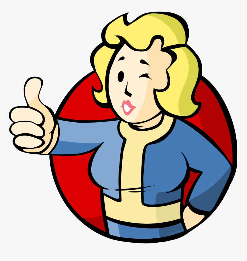 Hd Vault Girl - Vault Boy Fallout Logo, HD Png Download, Free Download