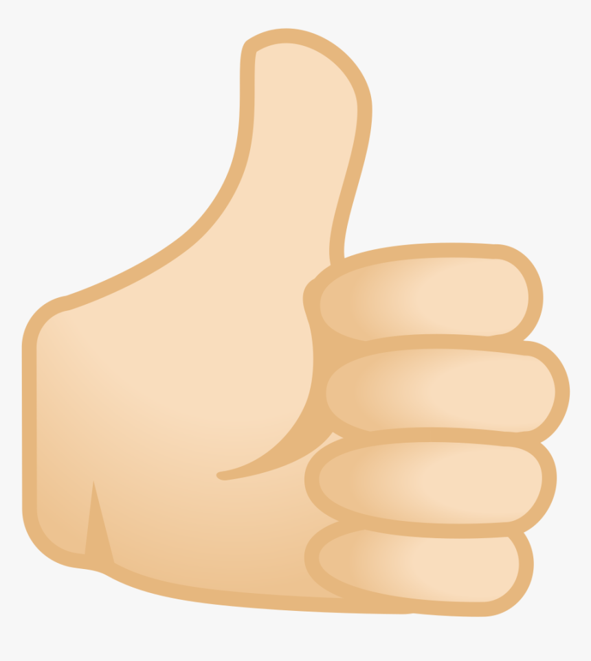 Thumbs Up Light Skin Tone Icon - Emoji Polegar Para Cima, HD Png Download, Free Download
