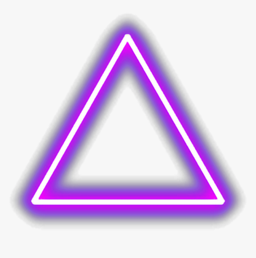 #ftestickers #triangle #neon #glowing #luminous #purple - Red Neon Triangle Png, Transparent Png, Free Download