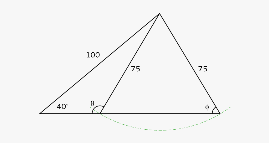 Law Of Sines Triangle Double Answer - Triangle, HD Png Download, Free Download