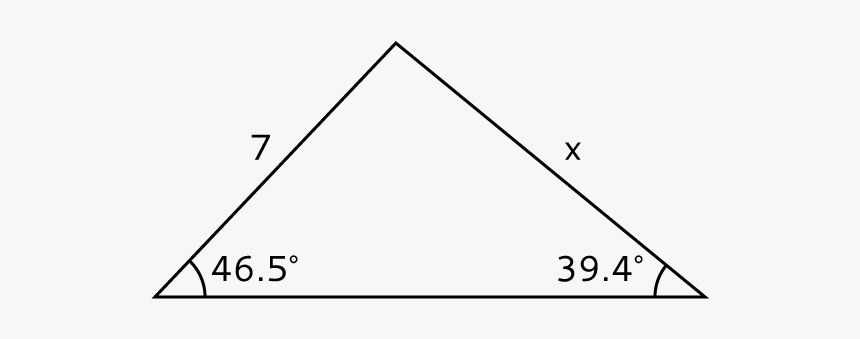 Triangle For Law Of Sines Example Problem - Triangle, HD Png Download, Free Download