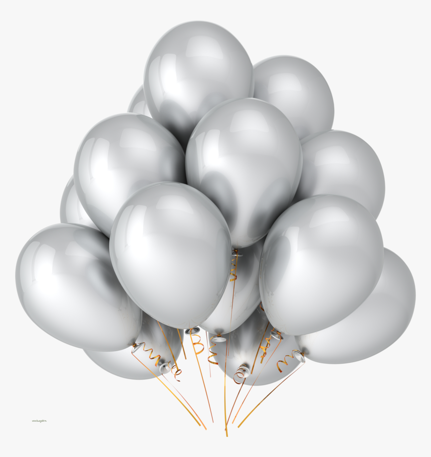 Silver Balloons Png, Transparent Png, Free Download