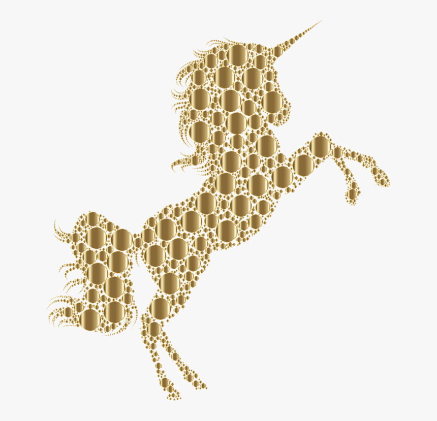 Fashion - Gold Unicorn With No Background, HD Png Download, Free Download