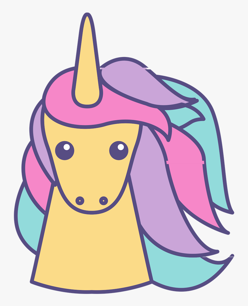 Outline Of Unicorn Face, HD Png Download, Free Download