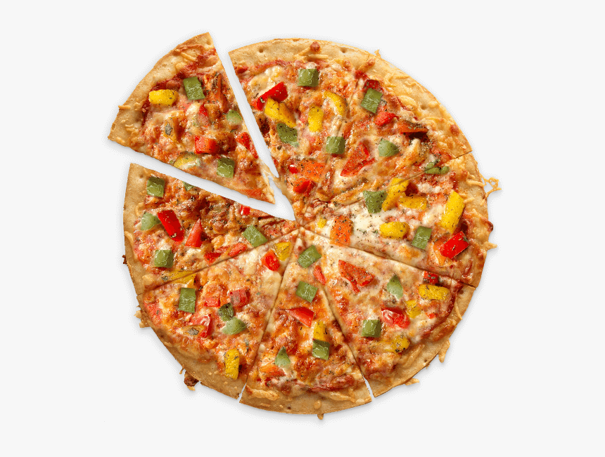 Aerial View Of A Cauliflower-crust Veggie Pizza Made - Veg Pizza, HD Png Download, Free Download