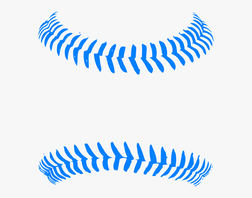 Baby Blue Stitch Baseball Svg Clip Arts - Baseball Stitches Clipart Black And White, HD Png Download, Free Download